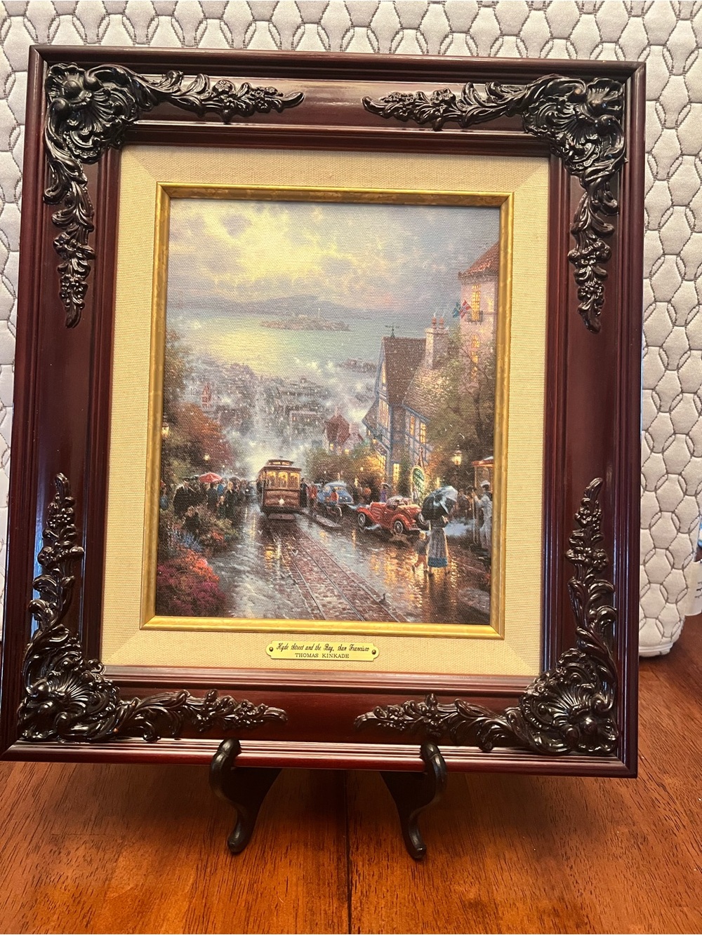 Thomas Kinkade Hyde Street and the Bay, San Francisco Brown & Gold